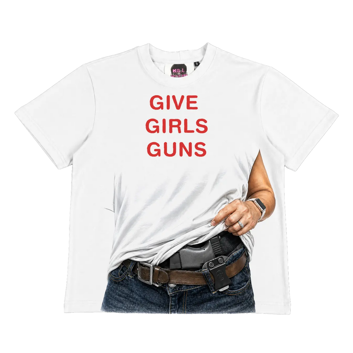 Give Girls Gun T-shirt  T006
